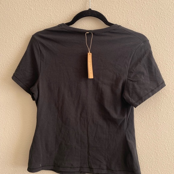 SKIMS cotton jersey tshirt in Soot size L new with tag - Picture 4 of 4